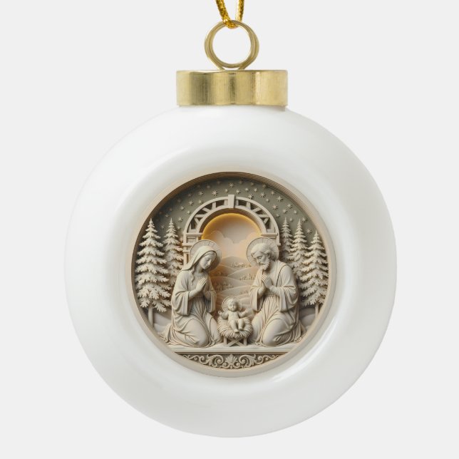 Nativity Christmas Ornament – Holy Family 2 (Front)