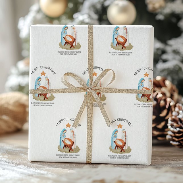 Nativity Christmas Religious Wrapping Paper (Creator Uploaded)