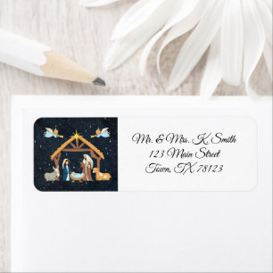 Nativity Christmas Return Address