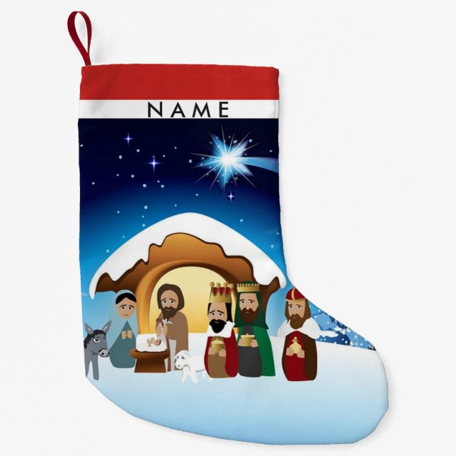 Nativity Christmas Stocking (Front)