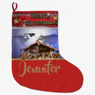 Nativity Christmas Stocking (12" x 20")