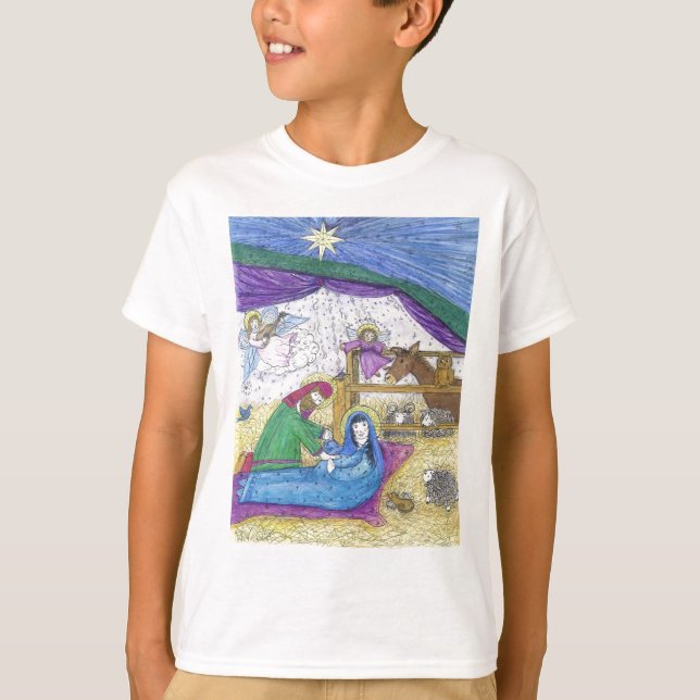 Nativity  Christmas T-Shirt (Front)