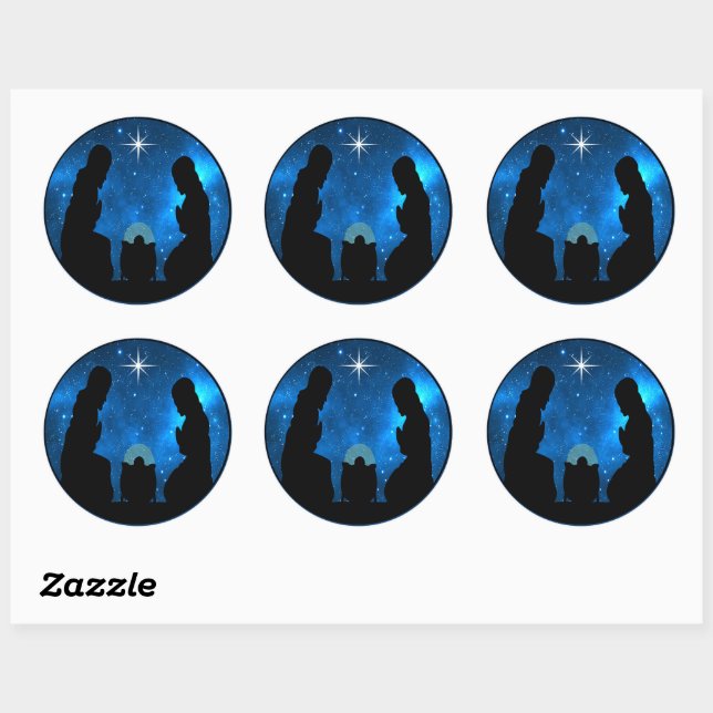 Nativity Classic Round Sticker (Sheet)