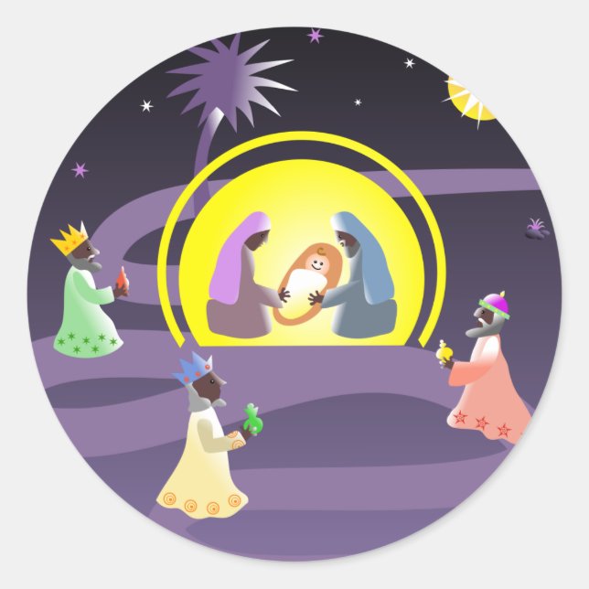 Nativity Classic Round Sticker (Front)