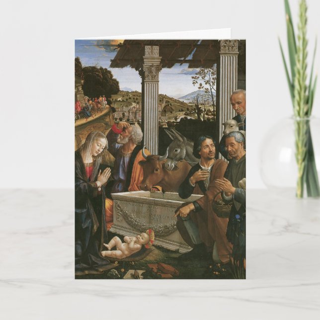 Nativity - Domenico Ghirlandaio Holiday Cards (Front)