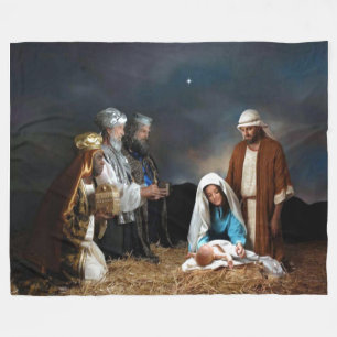 NATIVITY FLEECE BLANKET