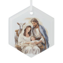 Nativity Glass Ornament