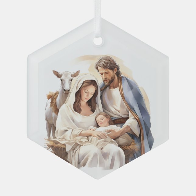Nativity Glass Ornament (Front)