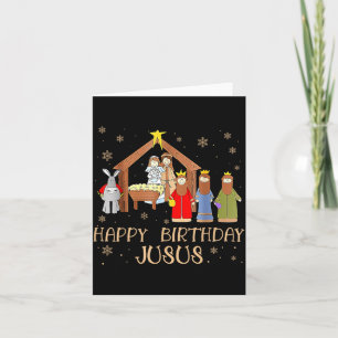 Nativity Happy Birthday Jesus Christmas Nativity C Card