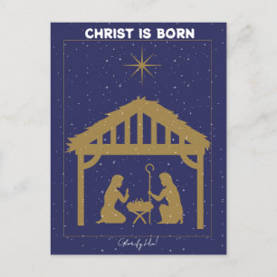 Nativity  holiday postcard
