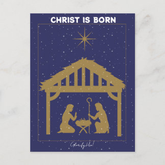 Nativity holiday postcard