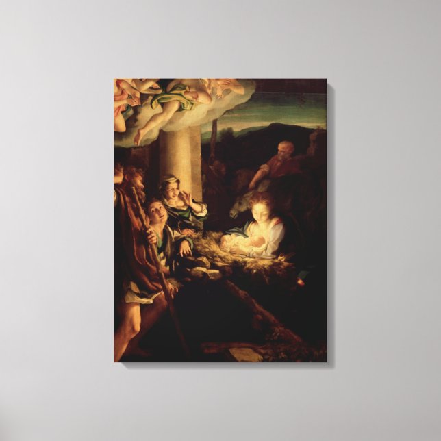 Nativity - Holy Night - Correggio - Renaissance Canvas Print (Front)