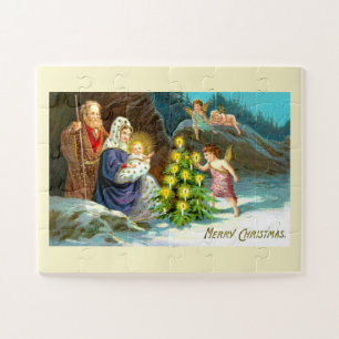 Nativity in the snow jigsaw puzzle