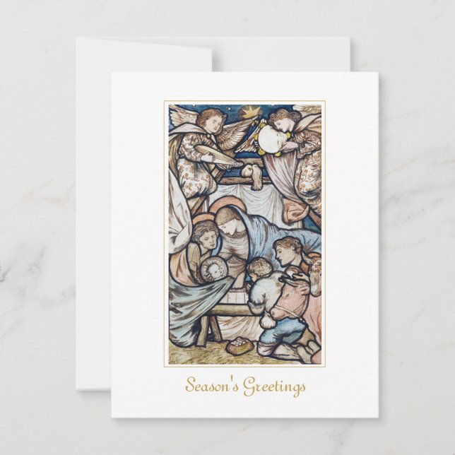 Nativity Jesus Birth Vintage Christmas  Card (Front)
