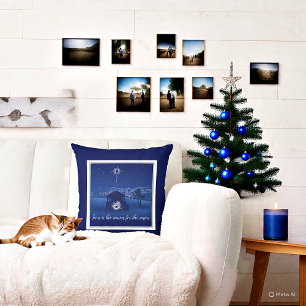 nativity Jesus is the reason Throw Pillow