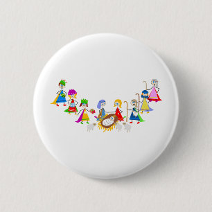 Nativity Kids 2 Inch Round Button