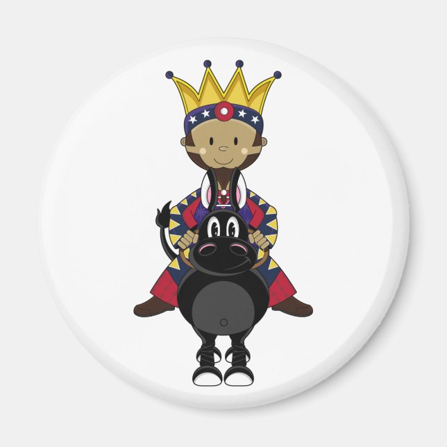 Nativity King Riding Horse Magnet (Front)
