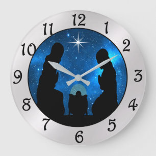 Nativity Large Clock