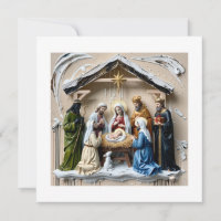 Nativity manger, tree wise men Bethlem
