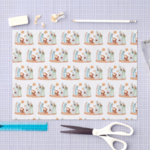 Nativity Mary Joseph Jesus 3 Kings Christmas Tissue Paper
