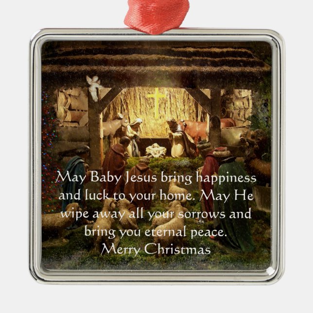 Nativity Metal Ornament (Front)