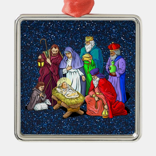 nativity metal ornament (Front)