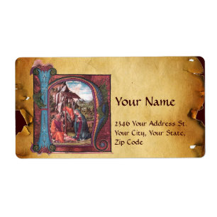 NATIVITY MONOGRAM CHRISTMAS PARCHMENT