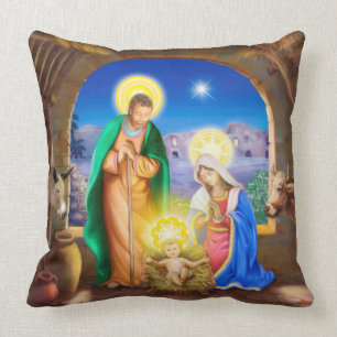 nativity of christ pillow
