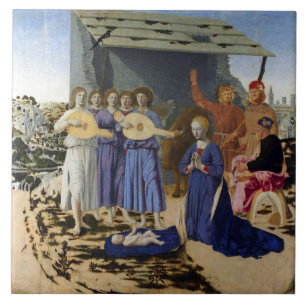 NATIVITY OF JESUS, ANGELS by PIERO DELLA FRANCESCA Tile