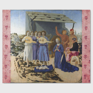 NATIVITY OF JESUS, ANGELS by PIERO DELLA FRANCESCA Wrapping Paper