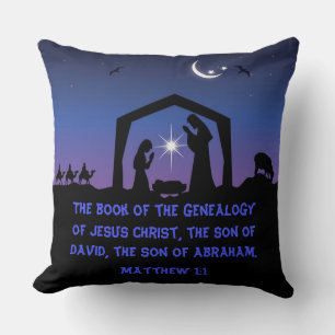 Nativity of Jesus Throw Pillow