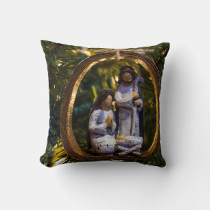 Nativity Ornament Throw Pillow