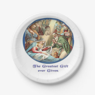nativity paper plate