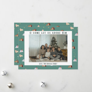 Nativity Pattern Photo Card
