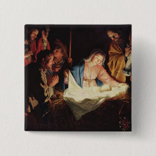 Nativity Scene 2 Inch Square Button