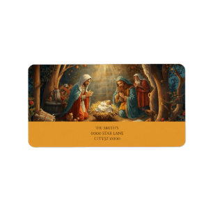 Nativity Scene address Label