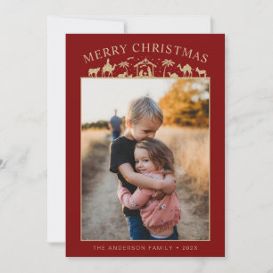 Nativity Scene Baby Jesus Christ Holiday Card