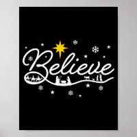 Nativity Scene Believe Christian Family Merry Chri