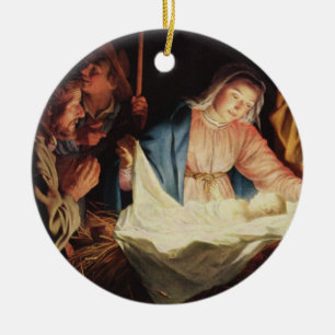 Nativity Scene Ceramic Ornament