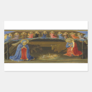 Nativity Scene Christ Child Holy Family Angels Sticker