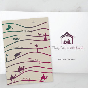 Nativity Scene Christian Christmas Card