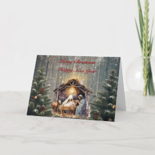 Nativity Scene Christmas Card