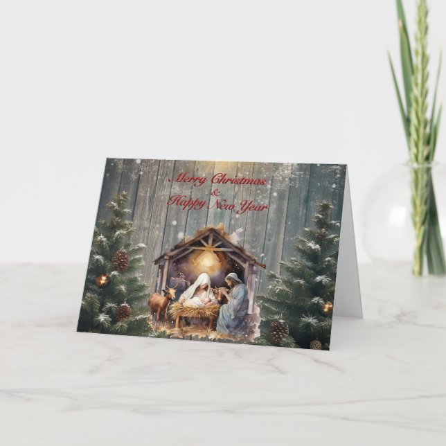Nativity Scene Christmas Card (Front)