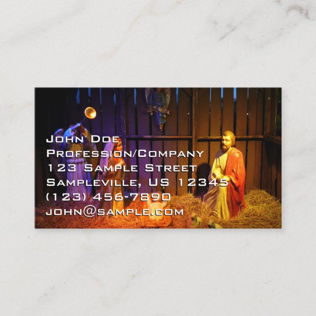 Nativity Scene Christmas Display in Washington DC Business Card (Front)