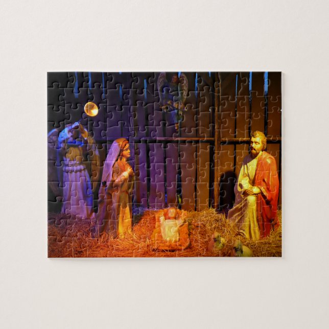 Nativity Scene Christmas Display in Washington DC Jigsaw Puzzle (Horizontal)