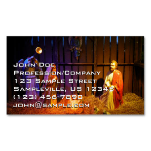 Nativity Scene Christmas Display in Washington DC Magnetic Business Card