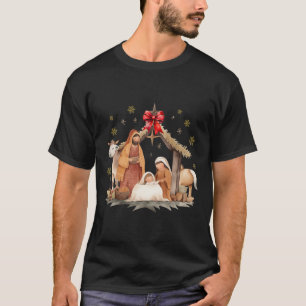 Nativity Scene Christmas For Christian Families T-Shirt