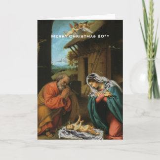 Nativity Scene Christmas Greeting Card