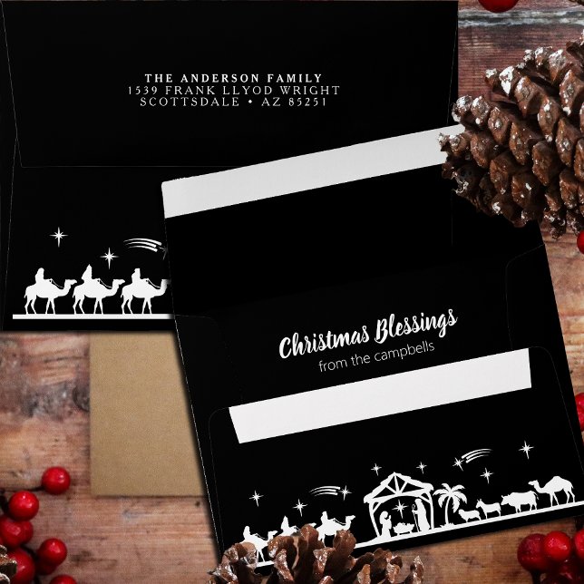 Nativity Scene Customized Religious Christmas Envelope (Creator Uploaded)