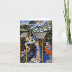 Nativity scene from an Italian Illuminated Gospel Holiday Card